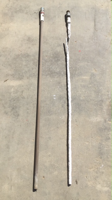 Anode rods before and after